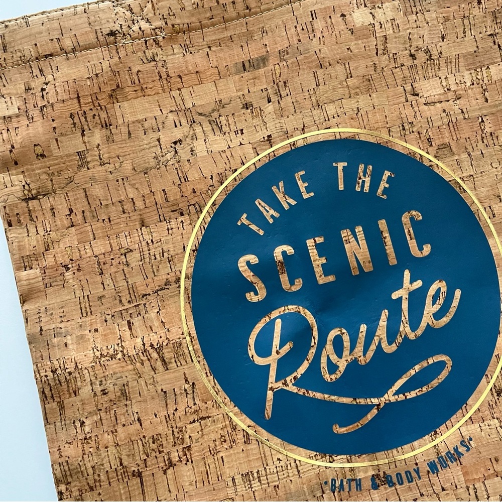 Bath & Body Works Cork Tote Bag “Take the Scenic Route” | Summer Beach Shopper - Picture 3 of 7